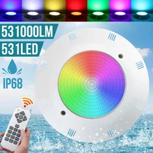 Luz de piscina subacuática con Control remoto, luz LED de 55W, 531 SMD, RGB, resistente al agua, IP68, Fiesta EN LA Piscina