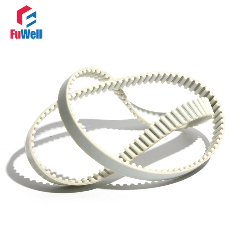 

HTD5M Timing Belt 5M-765/770/780/790/815 Polyurethane Toothed Belt 15/20/25/30mm Width Closed Loop White PU Gear Pulley Belt