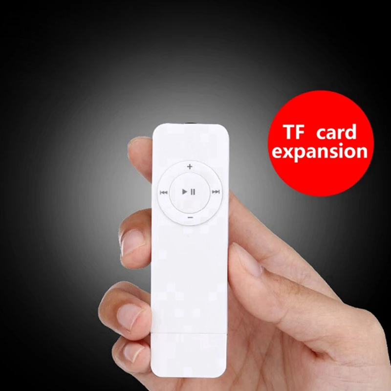 2 шт Портативный USB Спорт U диск мини Mp3 музыкальный плеер Поддержка 32 Гб TF карта(белый и розовый