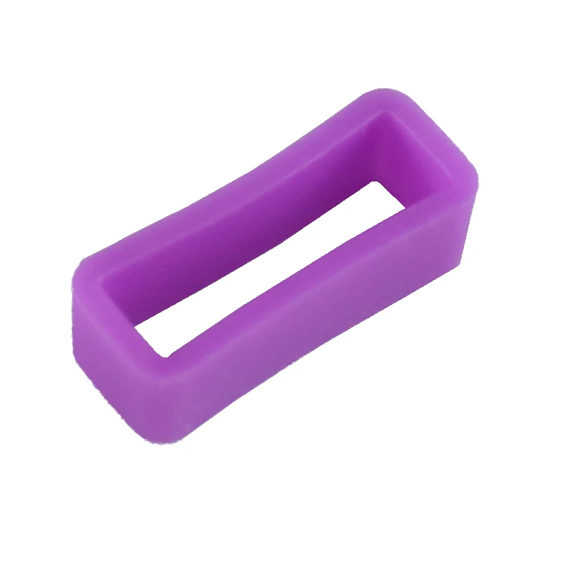 Watchbands Strap Loop ring Silicone Rubber Watch Bands Holder Locker Wrist Watch Accessorie 14 16 18 20 22 24 26mm(2 packs - Цвет ремешка: light purple