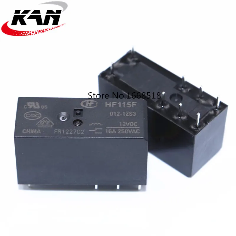 Hf115f//012-1z3a relais voie électromagnétique SPDT uspule 12vdc 16a//250vac