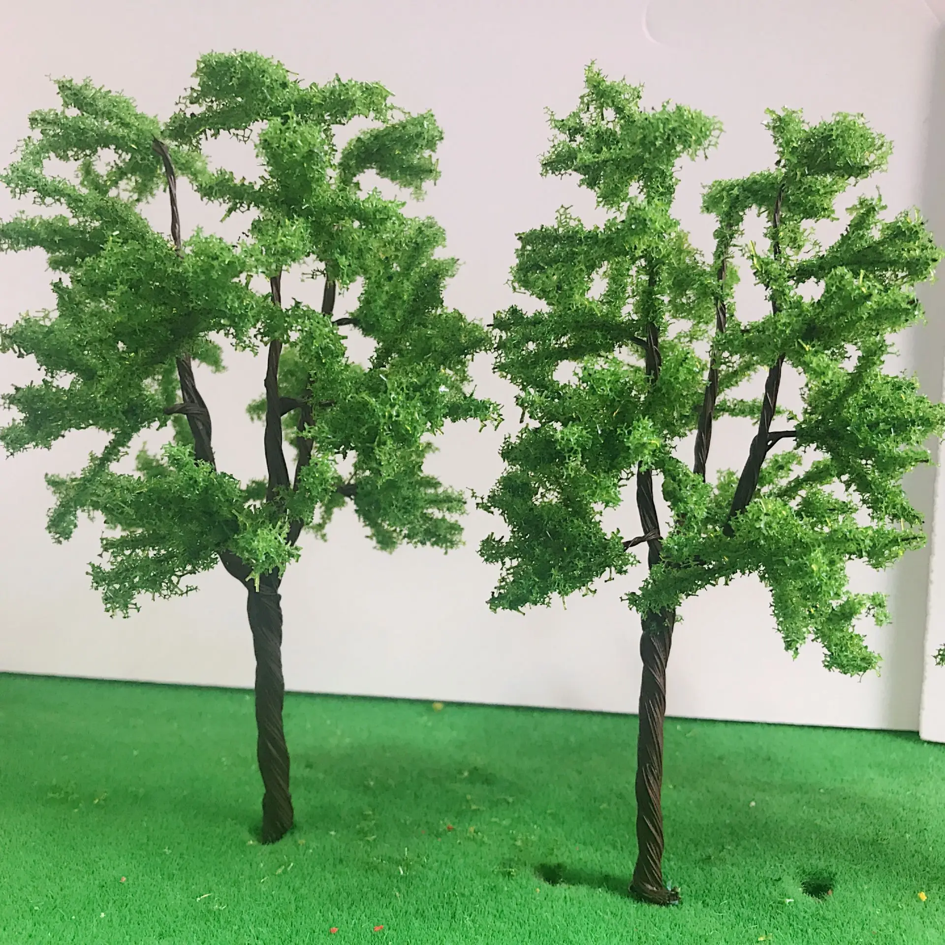 

2-6pcs High 8-14cm Middle Green Color Mini Model Wire Tree Construction Sand Table Model Scene Model Tree