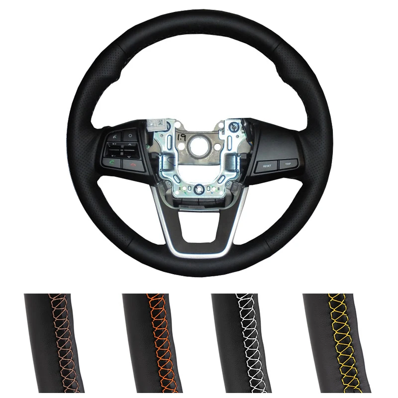 Artificial Leather Car Steering Wheel Cover Original Customiz for Hyundai ix25 Creta