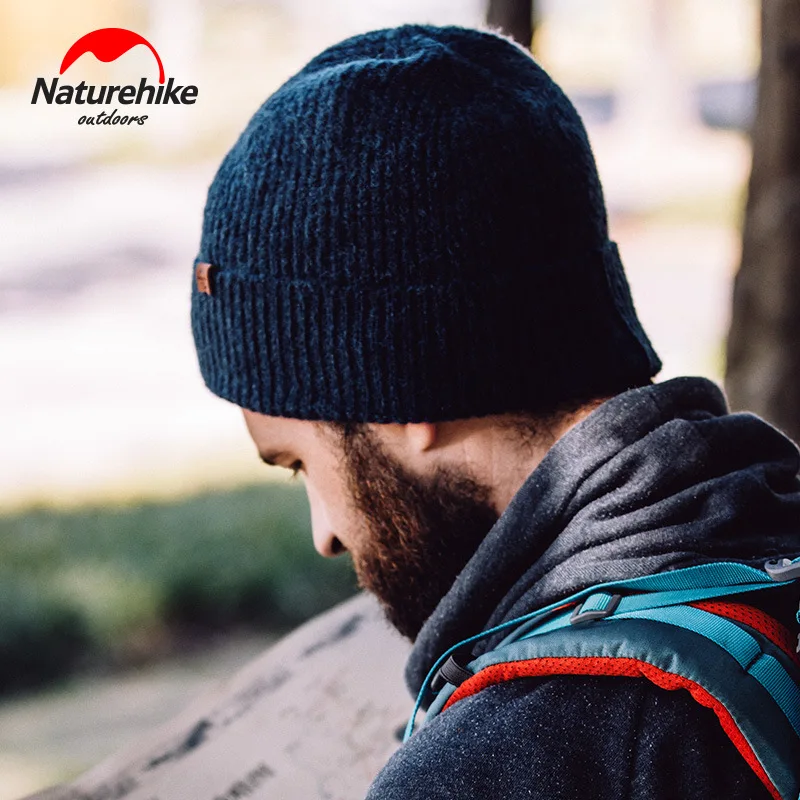 Winter Hat Wool Knitted Hat Naturehike Winter Hat Knitted Wool Soft Hat Hot Hats Ear Protection Warm Climbing Cap Outdoor Camping Hiking Travel Leisure Cap