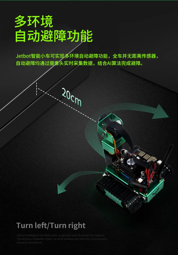 JETBOT искусственный интеллект автомобиль Jetson nano vision AI RC робот автомобиль с автопилотом макетная плата пульт дистанционного управления игрушка