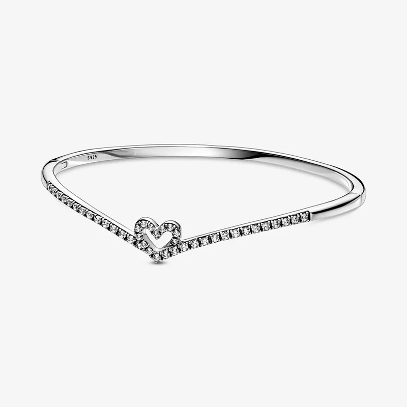 Silver Bracelet Heart T Bar Cuff - 1mrk.com