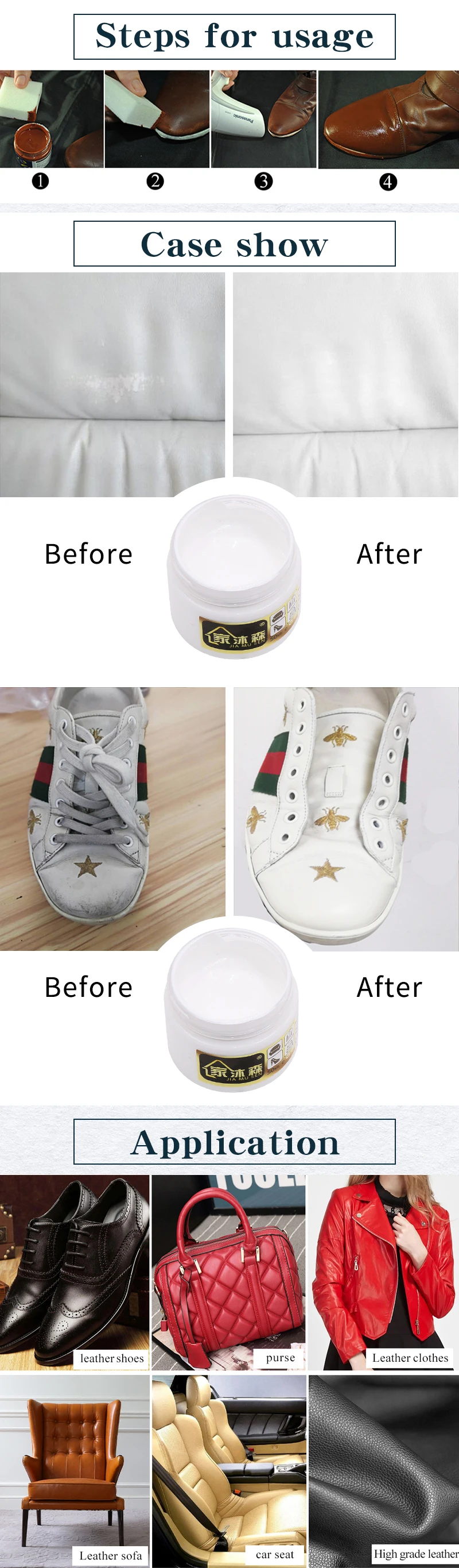 30ML White Paint for shoes cream skin Leather Finish Clothes Plastic  restorer Black Dye Repair Car Seat Restoration with Gloves