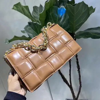 

Luxury Handbags Women Bags Designer Knit Real Genuine Leather Chain Shoulder Bag Messenger Bag Cowhide Woven Purses and Handbags