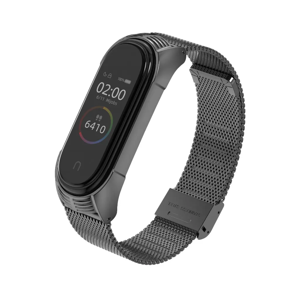 Фото Ремешок для Xiaomi Mi Band 4 металлический Безвинтовой браслет из нержавеющей стали 3 TF Ремешок для Xiaomi Mi Band 4 металлический Безвинтовой браслет из нержавеющей стали 3 TF