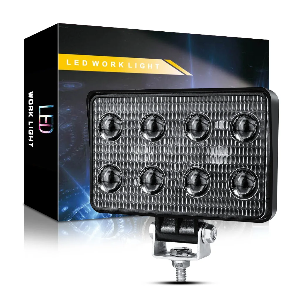DXZ 12 V/24 V 4X4 Автомобильный светодиодный светильник 8 SMD 6500K 24W 4 дюйма внедорожные