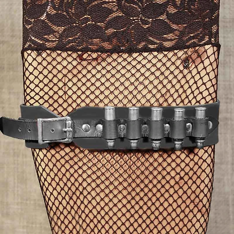 Women Steampunk Bullet Bandolier Garter Belt Leg Cartridges Holder