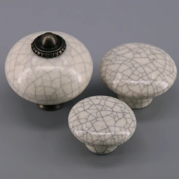 1PC Ceramic Round Door Handles for Cabinet Cupboard Wardrobe Drawer Pulls Knobs Furniture Home Kitchen Accessories