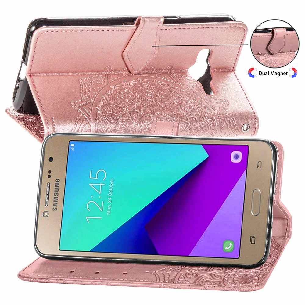 Рельефный чехол с цветами для samsung Galaxy J2 Prime J 2 Pro A2 Core кожаный флип-чехол для samsung J2 Core SM-J260F/DS чехол