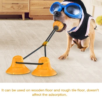 

Dog Molar Bite Toy Multifunction Pet Chew Toys Double Suction Cup Dog Pull Ball for Dogs Cleaning Tooth Food Dispenser