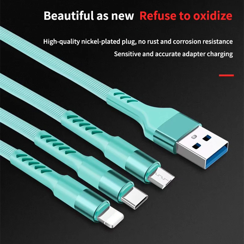 1,2 м три в одном USB кабель для Iphone TYPE C Android микро мобильный телефон дата линия Мини usb для samsung xiaomi всех смартфонов