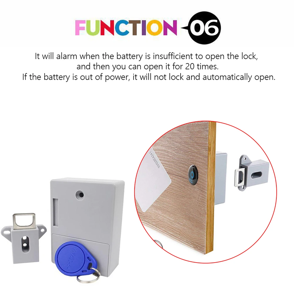 New T3 Invisible RFID Free Opening Smart IC Card Sensor Cabinet Lock Locker Wardrobe Shoe Drawer Door Locks Electronic | Безопасность и