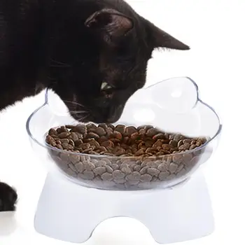 

Pet Bowl Tilting Neck Protection Non-slip Cat Shape Pet Feeding Bowl Cat Bowl