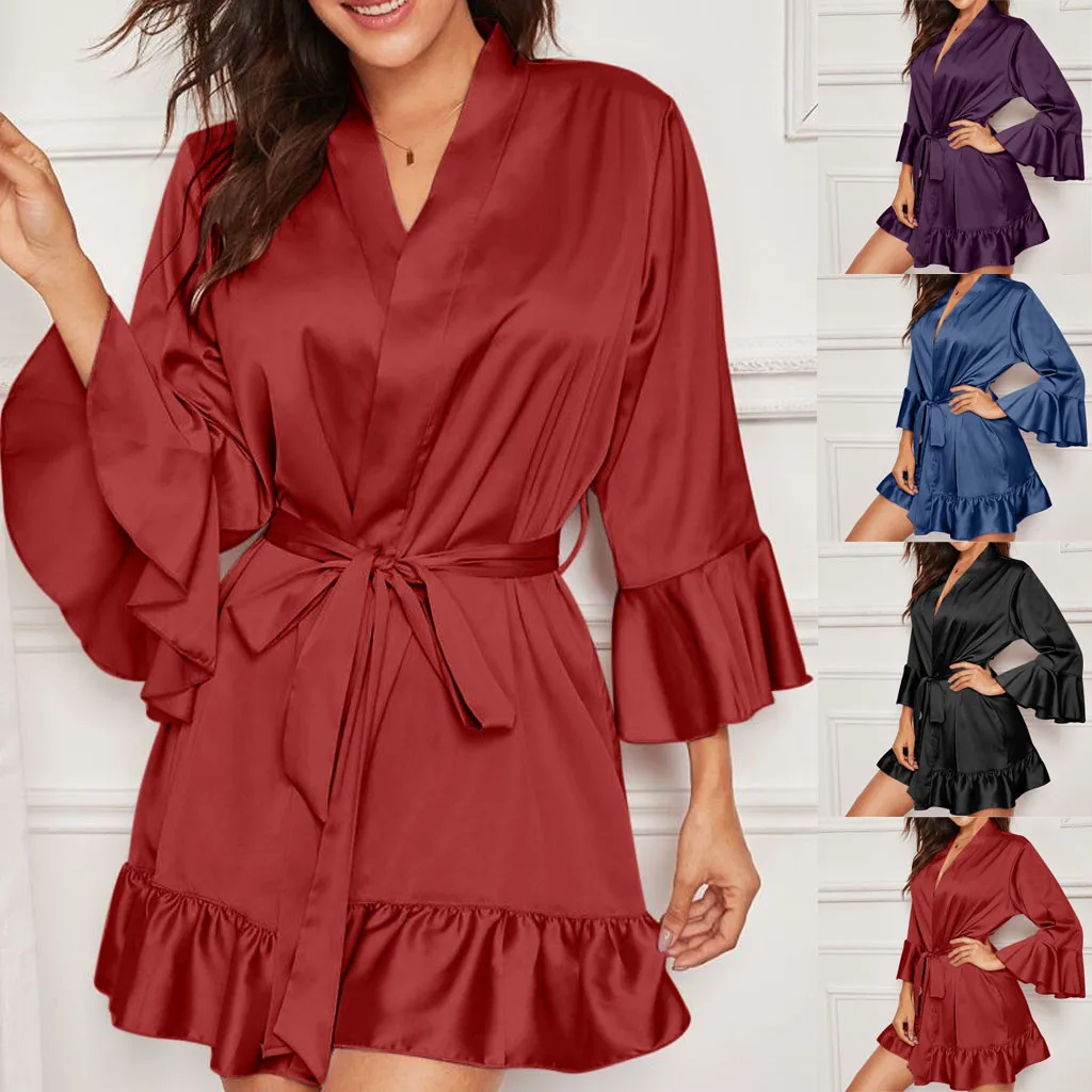 Халат женский халат женская пижама для женщин сексуальное кружевное белье Ночное белье нижнее белье Белье для сна Пижама Kigurumi# g4