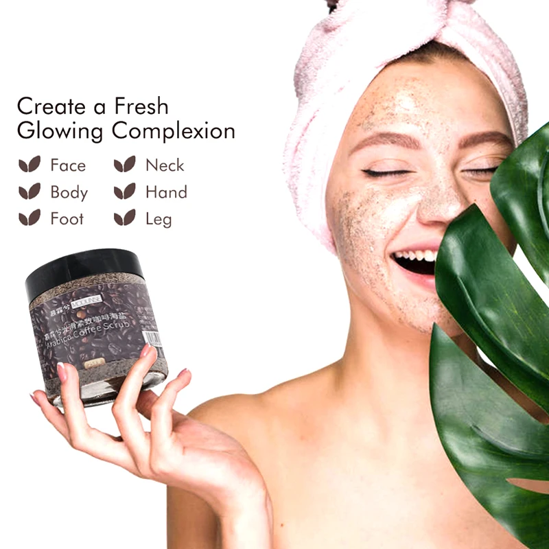 Café Scrub mar sal exfoliante blanqueamiento crema de masaje Anti
