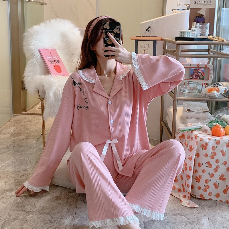 Women's woven cotton pajama sets Clearance