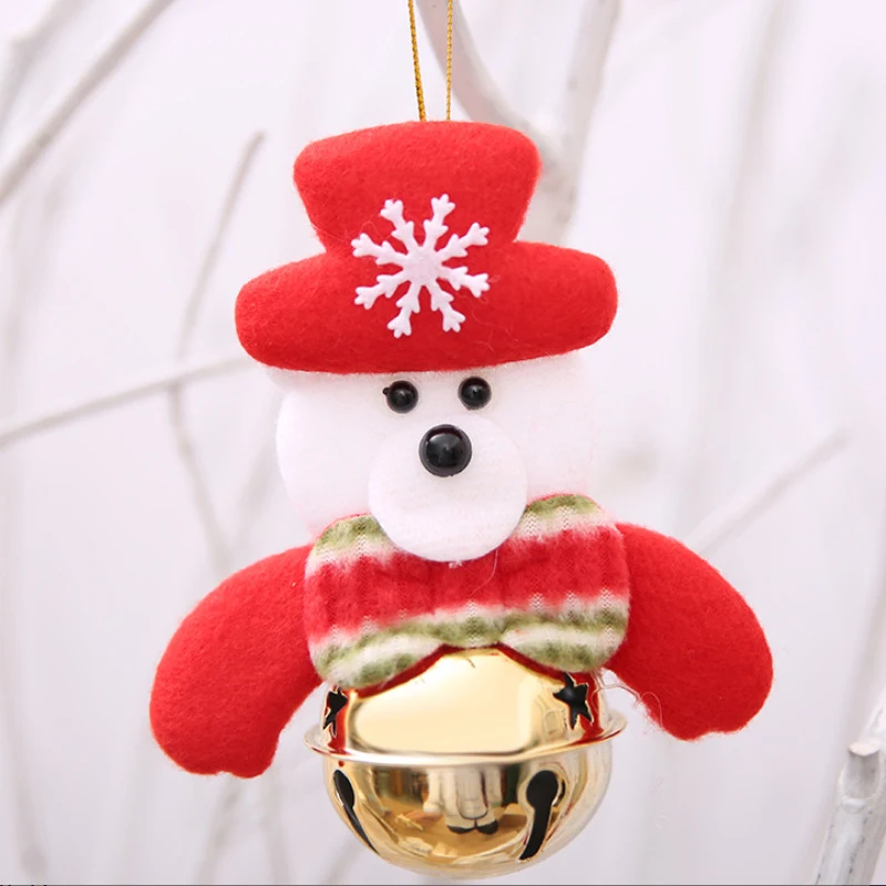 Рождественские колокольчики Рождественская елка Подвески Санта Снеговик олень украшения для рождественских украшений - Цвет: C