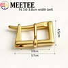 Meetee 1pc 39mm Wide Belt Buckle Pure Brass Pin Repair Accessories Men's Fire Head Fit 36-38mm Band DIY Leather Craft AP274 ► Photo 3/6