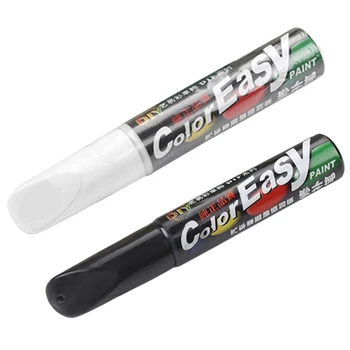 

NEW-2x Car Scratch Repair Pen Fix It Pro Maintenance Paint Care Car-Styling Scratch Remover Auto Painting Pen(Black&White)