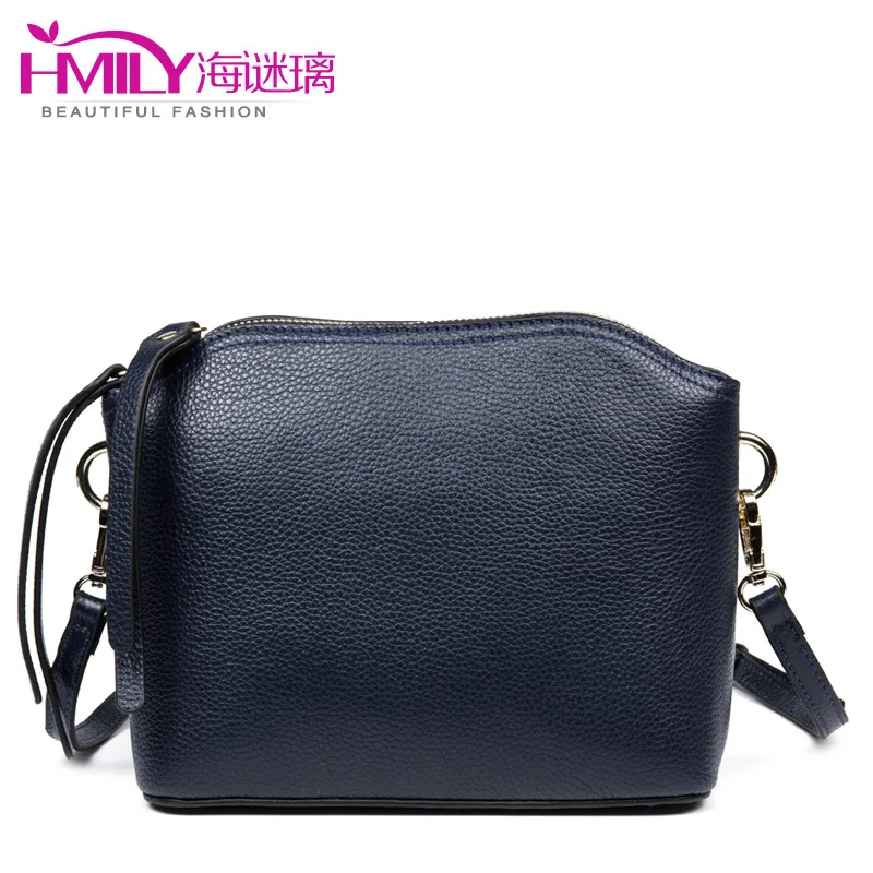 

Hai mi li Fashion Female First Layer Cowhide Leather Single-shoulder Bag jiao zi xing Oblique Bag Casual WOMEN'S Bag Bag