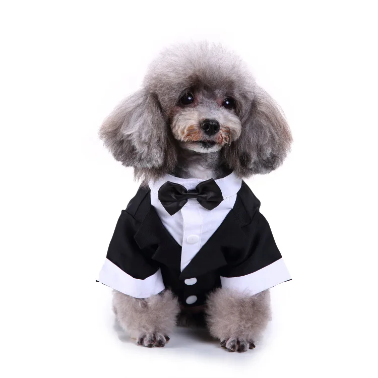 Западный стиль мужской комбинезон для питомцев Одежда для собак фестиваль свадебный костюм и галстук-бабочка щенок четыре ноги пальто куртки Jumsuit S-XXL - Цвет: style c