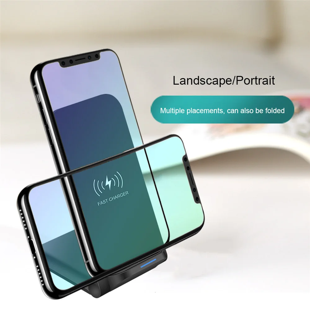 Qi 15 Вт Быстрое беспроводное зарядное устройство Подставка для samsung S10 S9 Note10 iPhone 11 Pro Max X XS XR 8 Plus HUAWEI P30 Pro зарядная станция