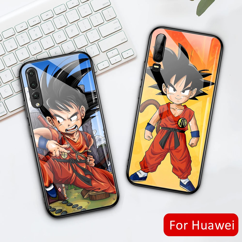 Чехол для Huawei P30 lite чехол с драконом жемчугом Гоку закаленное стекло P9 P10 plus P20 pro Mate