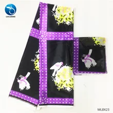 LIULANZHI африканская шелковая восковая ткань с атласная ткань с принтом 4+ 2 ярдов Анкара атласная полиэфирная ткань ML8X