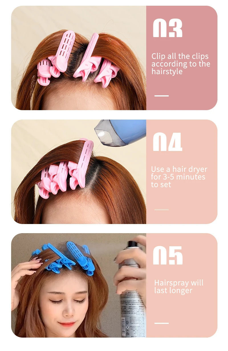 small hair clips Hair Curler Clips Clamps Natural Hair Curler Twist Wave Hair Styling Tools Women Accessories Twist Hair Clips Hairdisk Hairpins silver hair clips