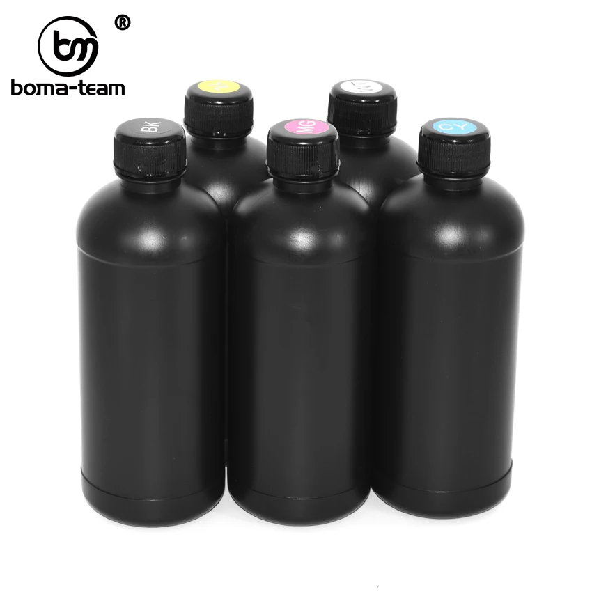 500 мл BK C M Y W планшетный УФ излечиваемые чернила для Epson R1900 R2000 1390 4880 Светодиодный
