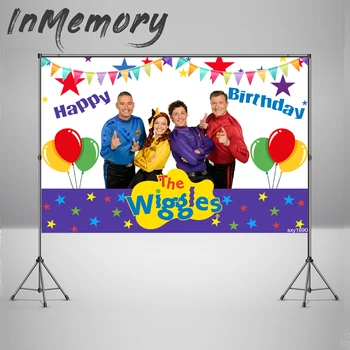 

Photography Backdrops the Wiggles Photophone Poster Custom Children Birthday Party Decor Backdrops Photo Studio Banner 7x5ft
