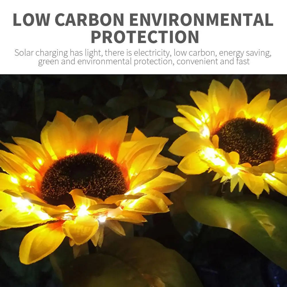 9/12 шт. Садовый Солнечный светильник с подсолнечником уличный газонный