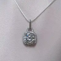 Commercio all'ingrosso D colore VVS 8mm ciondolo Moissanite reale 2CTW sintesi diamante collana S925 argento per donna ragazza regalo di compleanno