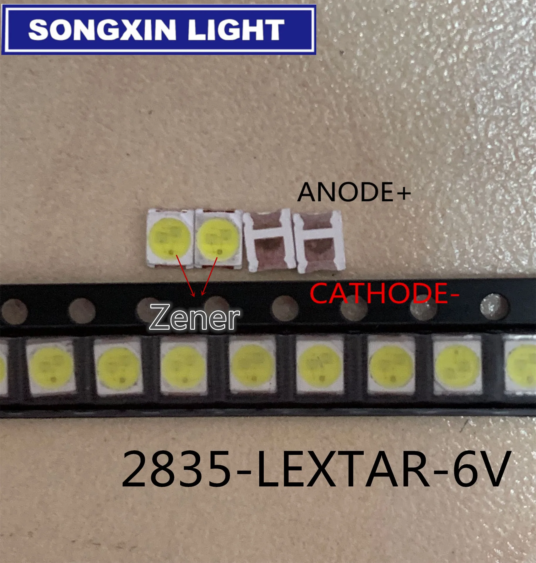Оригинальная светодиодная SMD подсветка LEXTAR 2835 3528 1210 6 в 2 Вт для ремонта ТВ с