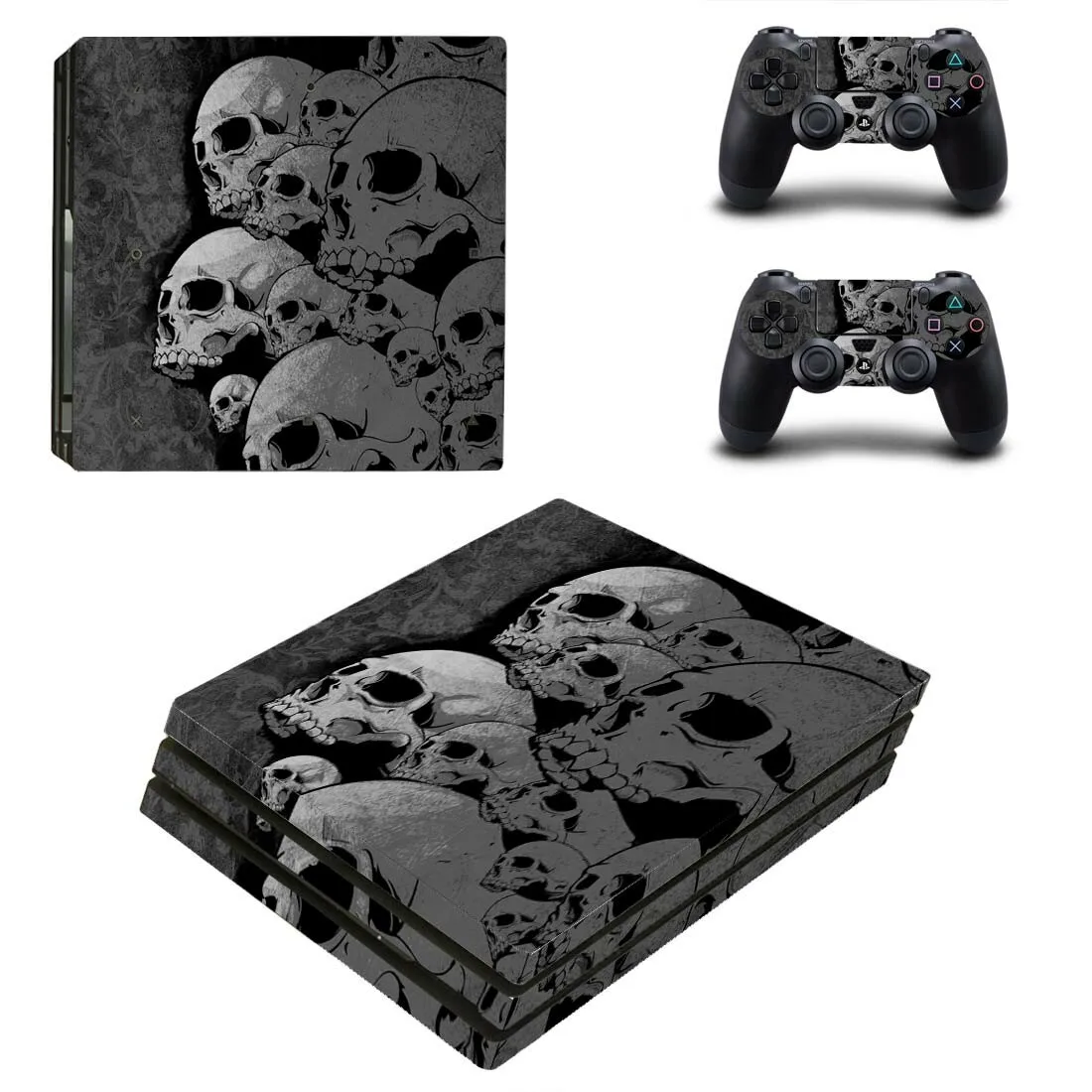 PS4 Pro Skull sticker s PS 4 Play station 4 Pro стикер кожи Pegatinas для консоли и контроллера playstation 4 Pro