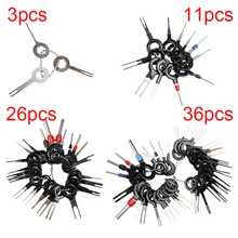 3/11/26/36 pçs ferramenta de remoção terminal do carro fio plug conector extrator extrator liberação pino extrator kit para carplug ferramenta reparo