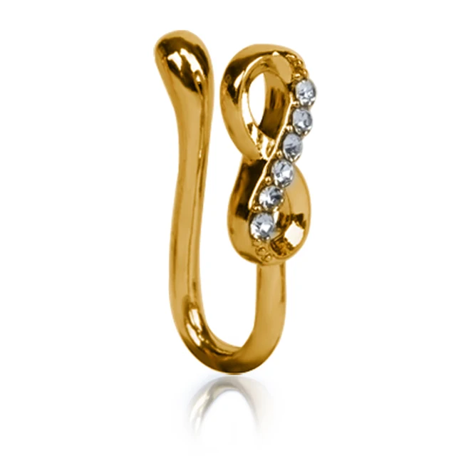 Fake Nose Piercing Ring Nose Cuff And Stud Jewelry Cooper Curve Shape Nose Clip Non Piercing Nose Ring Clip Ear Clip 1-gold