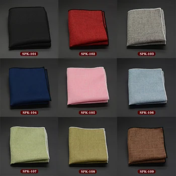 

Brand New Men's Hankerchief Scarves Vintage Like Linen Hankies Men's Suits Pocket Square Handkerchiefs Solid Color