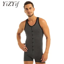 Мужское нижнее белье, боди, свитер, нижнее белье, хлопок, без рукавов, с завязками, Тедди, боди, бодичулок, сексуальный комбинезон, нижнее белье для мужчин, сексуальное