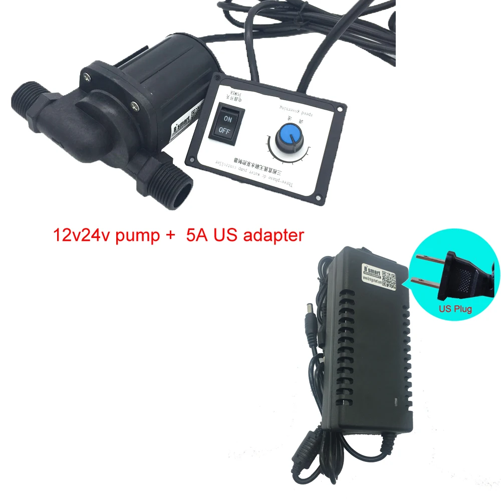 右 12v24v pump +  5A US adapter