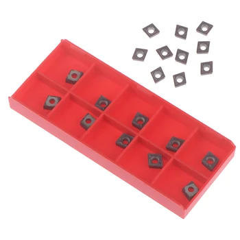 

10PCS CCMT060204 Carbide Inserts CCMT0602 For Lathe Turning Tool Holders