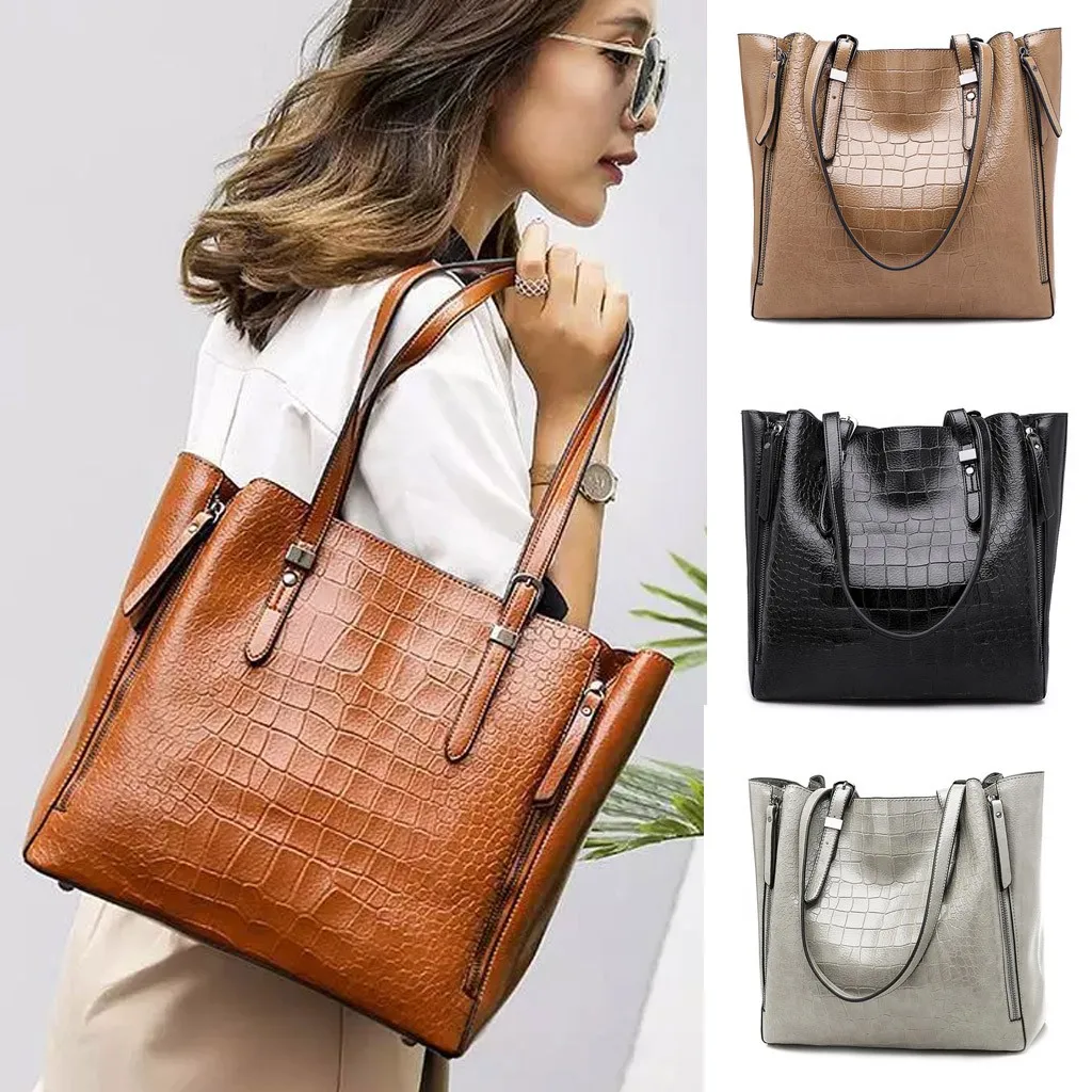 luxury handbags women bags designer Solid Color Large Capacity Leather bags for women bolsos mujer de marca famosa#3