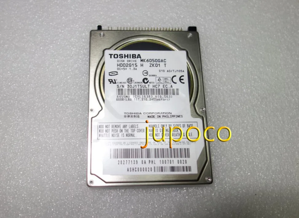 Совершенно MK6050GAC дисковый накопитель HDD2G15 DC+ 5V 1.3A/1.1A 60GB 8455MB для AUDII жёсткий диск для автомобиля navi
