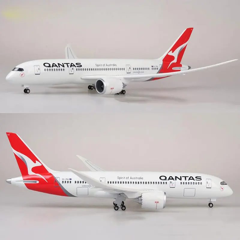 1/130 масштаб Ограниченная серия 47 см самолет Boeing B787 Dreamliner самолет QANTAS Airways авиакомпания модель светильник на колесах