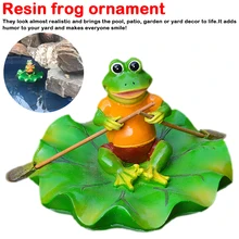 Домашний стол садовый декор, украшение креативная Смола плавающие лягушки статуя открытый садовый пруд декоративная Милая скульптура лягушки