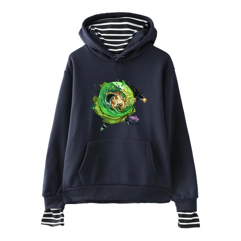 2D DRAGON BALL новая одежда с принтом поддельные две части толстовки Топы Горячая распродажа Осенние женские свитшоты K-pops с капюшоном Harajuku Plus